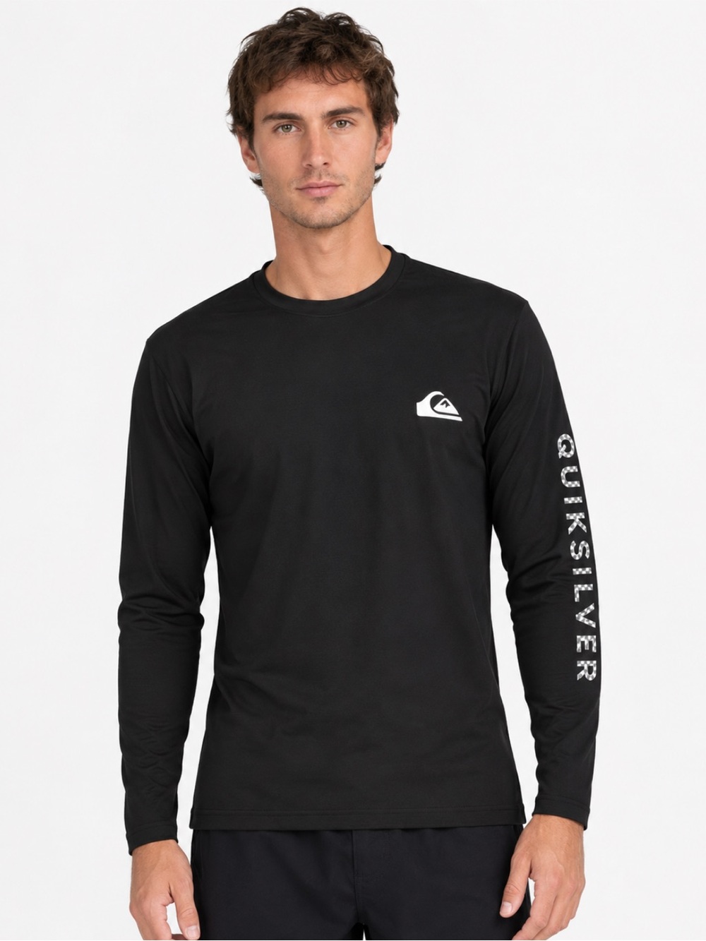 Quicksilver Long Sleeve Rashguard UPF 50 Black Medium